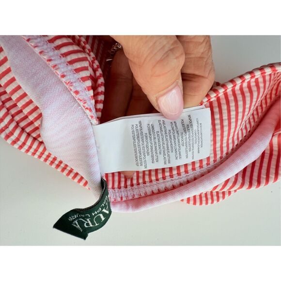 NWT Lauren Ralph Lauren striped bikini bottoms. Size 6 - Picture 5 of 5